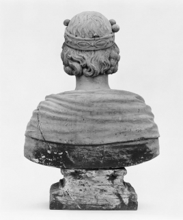 Vue du revers du buste-reliquaire du saint. © Région Bourgogne-Franche-Comté, Inventaire du patrimoine