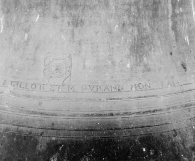 Détail de la marque du fondeur. © Région Bourgogne-Franche-Comté, Inventaire du patrimoine