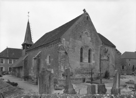 Elévation droite et chevet © Région Bourgogne-Franche-Comté, Inventaire du patrimoine