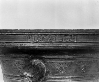 Mortier, détail de l'inscription. © Région Bourgogne-Franche-Comté, Inventaire du patrimoine