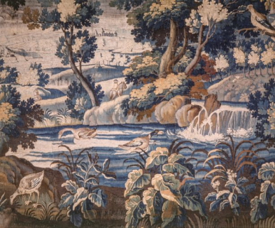 N°1 : verdure aux cavaliers, détail © Région Bourgogne-Franche-Comté, Inventaire du patrimoine