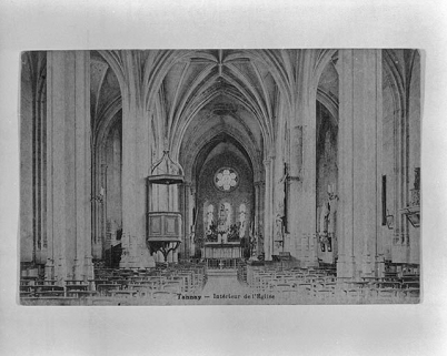 Vue d'ensemble de l'intérieur. Carte postale ancienne s.d. © Région Bourgogne-Franche-Comté, Inventaire du patrimoine