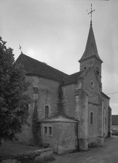 Abside et élévation gauche. © Région Bourgogne-Franche-Comté, Inventaire du patrimoine