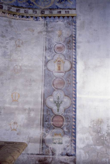 Décor peint de l'absidiole du bas-côté droit. © Région Bourgogne-Franche-Comté, Inventaire du patrimoine