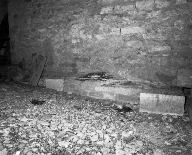 Comble du bas-côté gauche : mur du vaisseau central de la nef. © Région Bourgogne-Franche-Comté, Inventaire du patrimoine