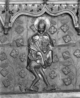 Détail : saint Antide porté par le démon. © Région Bourgogne-Franche-Comté, Inventaire du patrimoine