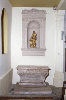 Autel du bas-côté gauche. © Région Bourgogne-Franche-Comté, Inventaire du patrimoine