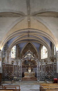 Chapelle vue depuis l'entrée. © Région Bourgogne-Franche-Comté, Inventaire du patrimoine