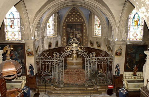 Chapelle vue depuis la tribune. © Région Bourgogne-Franche-Comté, Inventaire du patrimoine