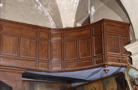 Chapelle : tribune. © Région Bourgogne-Franche-Comté, Inventaire du patrimoine