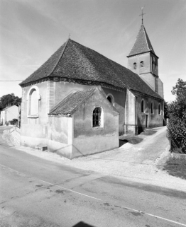 Chevet et élévation gauche. © Région Bourgogne-Franche-Comté, Inventaire du patrimoine