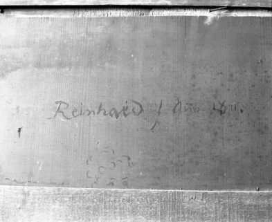 Signature au revers. © Région Bourgogne-Franche-Comté, Inventaire du patrimoine