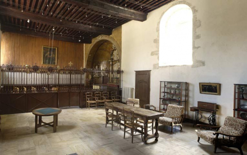 Salle des hommes et chapelle. © Région Bourgogne-Franche-Comté, Inventaire du patrimoine
