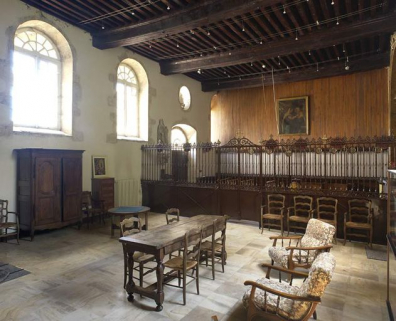 Salle des hommes et chapelle. © Région Bourgogne-Franche-Comté, Inventaire du patrimoine