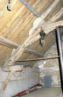 Logis de l'ancienne Maison-Dieu, détail de la charpente © Région Bourgogne-Franche-Comté, Inventaire du patrimoine