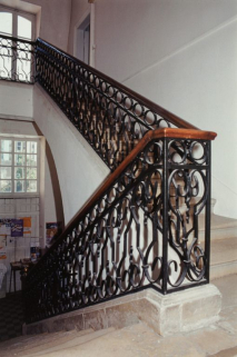 Vue d'ensemble de l'escalier. © Région Bourgogne-Franche-Comté, Inventaire du patrimoine