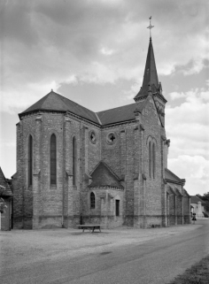 Chevet et élévation gauche. © Région Bourgogne-Franche-Comté, Inventaire du patrimoine