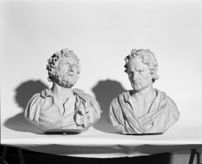 Bustes d'un apôtre non identifié et de saint Jean (?), de face. © Région Bourgogne-Franche-Comté, Inventaire du patrimoine