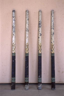 Cierges de procession en tôle peinte. © Région Bourgogne-Franche-Comté, Inventaire du patrimoine