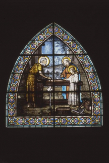 Chapelle Saint-Joseph, baie 1 : Atelier de saint Joseph © Région Bourgogne-Franche-Comté, Inventaire du patrimoine
