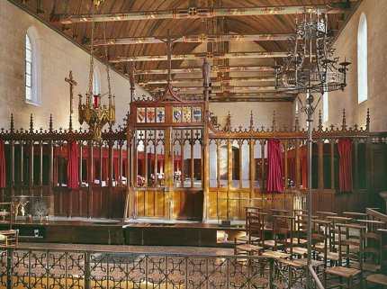 Grande chambre des Pauvres : chapelle (vue depuis la sacristie). © Région Bourgogne-Franche-Comté, Inventaire du patrimoine