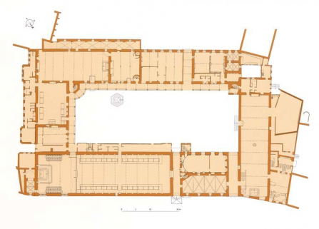 Plan du rez-de-chaussée. © Région Bourgogne-Franche-Comté, Inventaire du patrimoine