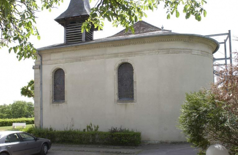 Façade sud et chevet de la chapelle. © Région Bourgogne-Franche-Comté, Inventaire du patrimoine