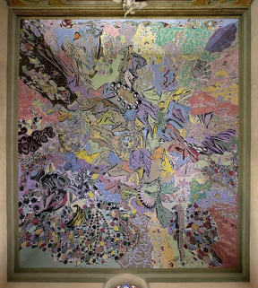 Chapelle, plafond peint (2002). © Région Bourgogne-Franche-Comté, Inventaire du patrimoine