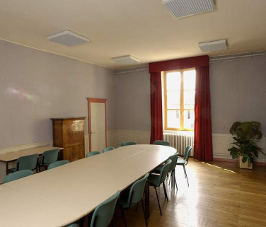 Ancien réfectoire des soeurs (aile gauche, premier étage), vue d'ensemble. © Région Bourgogne-Franche-Comté, Inventaire du patrimoine