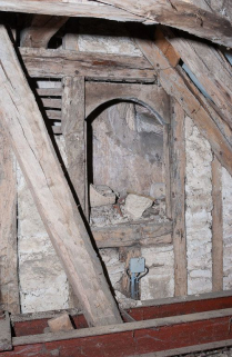 Corps de bâtiment principal : charpente. © Région Bourgogne-Franche-Comté, Inventaire du patrimoine