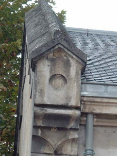 Vue de détail : rampant du pignon découvert. © Région Bourgogne-Franche-Comté, Inventaire du patrimoine