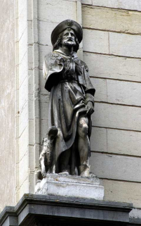 Mur de croupe de l'aile gauche : saint Roch. © Région Bourgogne-Franche-Comté, Inventaire du patrimoine