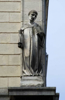 Mur de croupe de l'aile gauche : saint Bernard. © Région Bourgogne-Franche-Comté, Inventaire du patrimoine