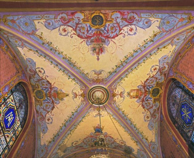 Voûte de la chapelle de la salle des soldats. © Région Bourgogne-Franche-Comté, Inventaire du patrimoine