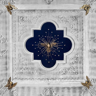 Chapelle, plafond du choeur. © Région Bourgogne-Franche-Comté, Inventaire du patrimoine