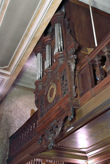 Chapelle, tribune de l'orgue. © Région Bourgogne-Franche-Comté, Inventaire du patrimoine
