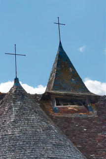 Bâtiment principal : toit de l'abside et clocheton. © Région Bourgogne-Franche-Comté, Inventaire du patrimoine