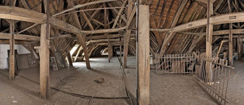 Grenier et charpente. © Région Bourgogne-Franche-Comté, Inventaire du patrimoine