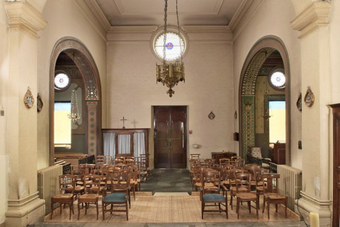 Chapelle, vue de la nef. © Région Bourgogne-Franche-Comté, Inventaire du patrimoine