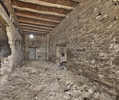 Ancienne chapelle : vue de la pièce médiane. © Région Bourgogne-Franche-Comté, Inventaire du patrimoine