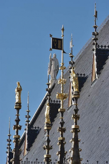 Toit du grand bâtiment sur rue, détail. © Région Bourgogne-Franche-Comté, Inventaire du patrimoine