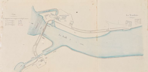 Construction de l'usine-moulin de La Truchère : situation. © Région Bourgogne-Franche-Comté, Inventaire du patrimoine