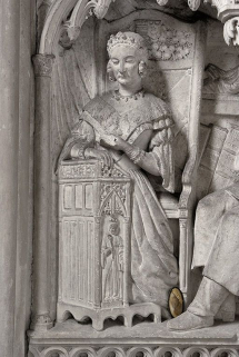 Détail de la travée centrale : la marquise d'Aligre. © Région Bourgogne-Franche-Comté, Inventaire du patrimoine