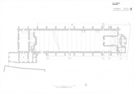 plan régulier du rez-de-chaussée, niveau inférieur © Région Bourgogne-Franche-Comté, Inventaire du patrimoine