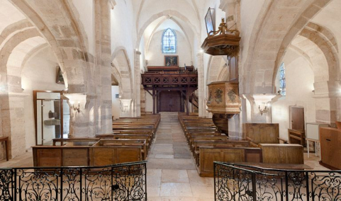 Nef et bas-côté depuis le choeur. © Région Bourgogne-Franche-Comté, Inventaire du patrimoine