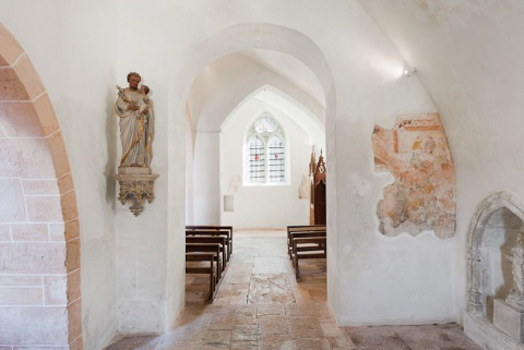 Bas-côté droit pris depuis la première travée. © Région Bourgogne-Franche-Comté, Inventaire du patrimoine