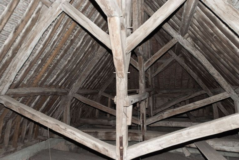 Partie du comble vers la façade. © Région Bourgogne-Franche-Comté, Inventaire du patrimoine