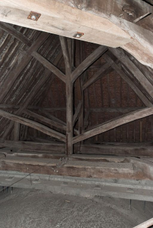 Charpente de la croisée du transept. © Région Bourgogne-Franche-Comté, Inventaire du patrimoine