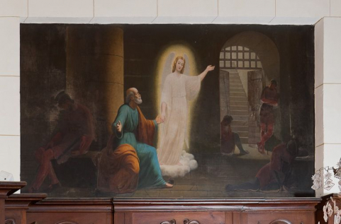 Délivrance de saint Pierre par un ange. © Région Bourgogne-Franche-Comté, Inventaire du patrimoine