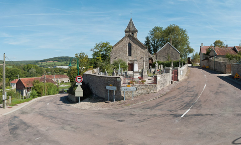 Vue de l'église. © Région Bourgogne-Franche-Comté, Inventaire du patrimoine